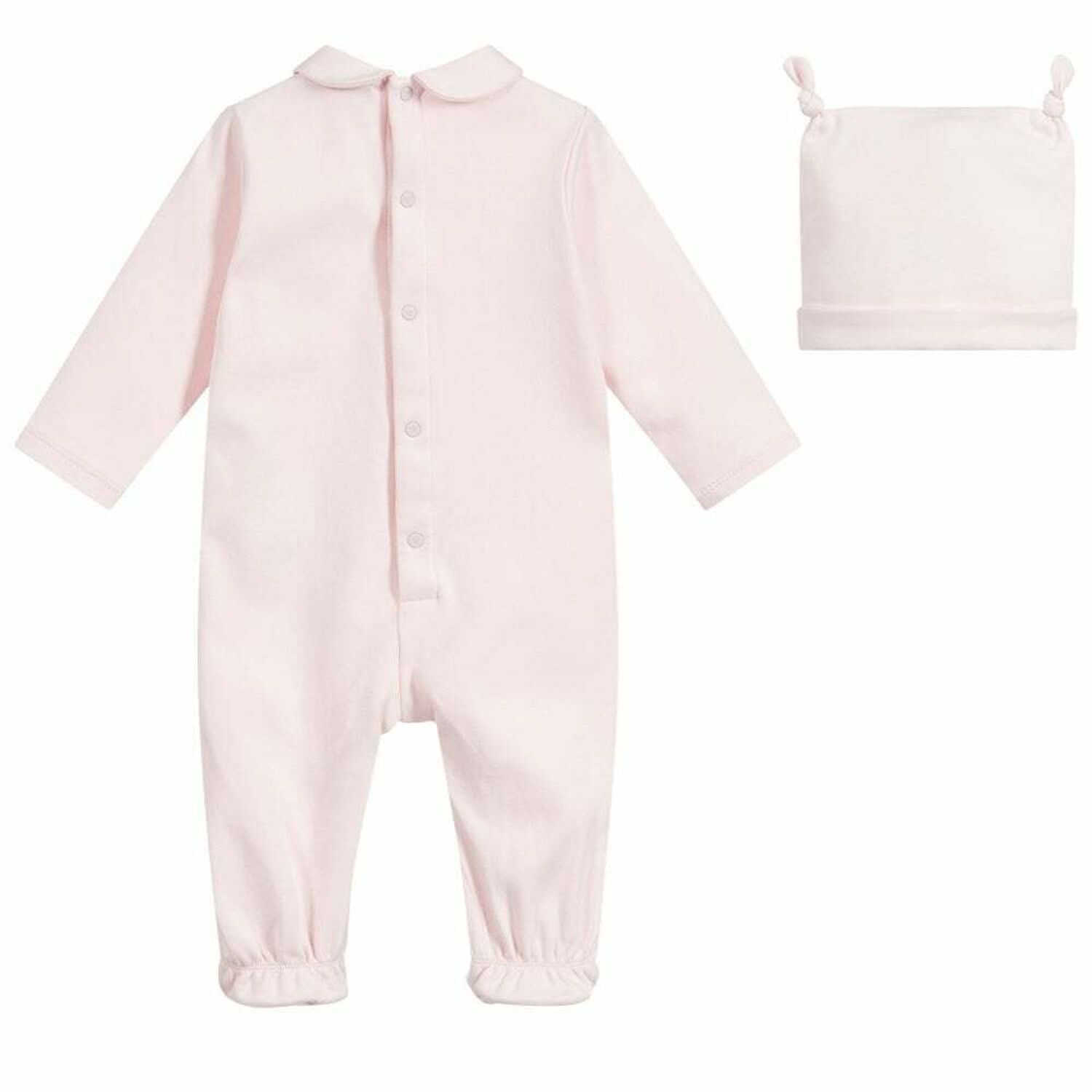Baby Girls Pink Babygrow & Hat Gift Set, 1, hi-res