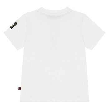 Younger Boys White Logo T-Shirt