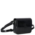 Girls Black Leather Handbag, 2, hi-res