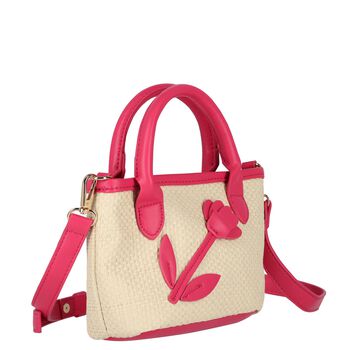 Girls Pink Flower Handbag (16cm)