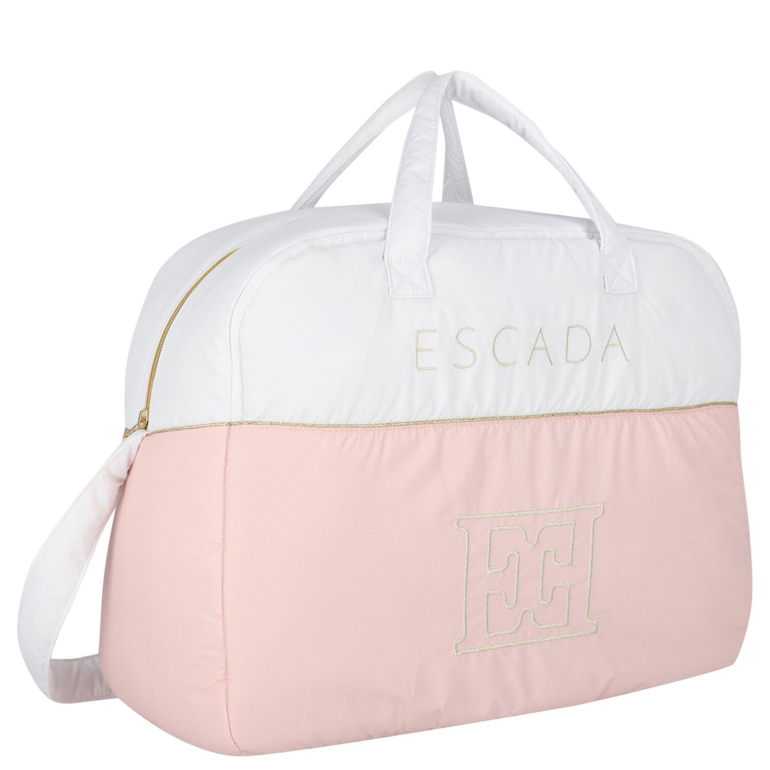 White & Pink Logo Baby Changing Bag, 2, hi-res