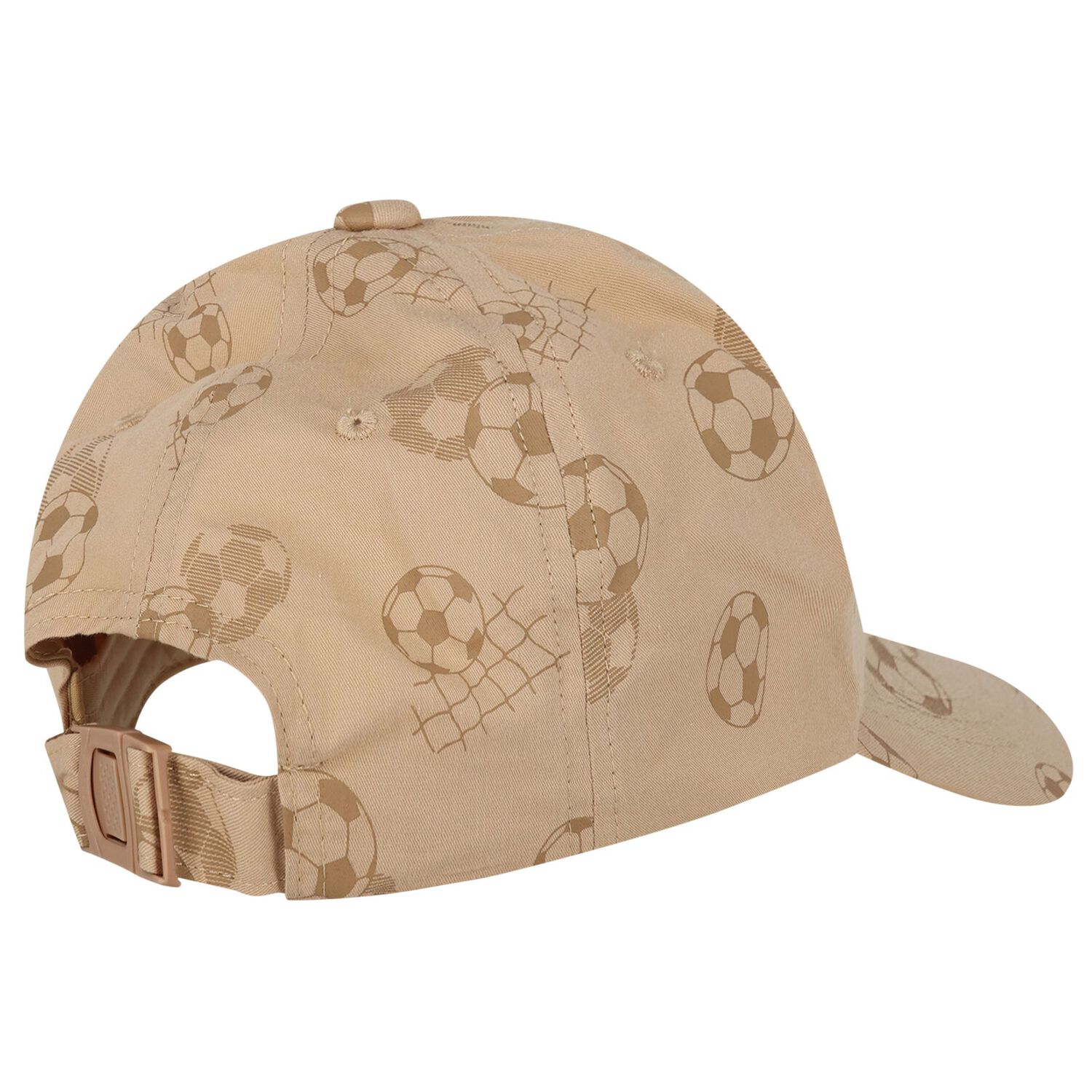 Baby Boys Beige Football Cap, 1, hi-res