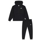 Black Tracksuit with Swoosh Logo, 1, hi-res