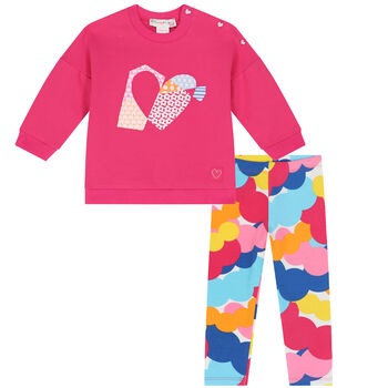 Girls Pink Leggings Set