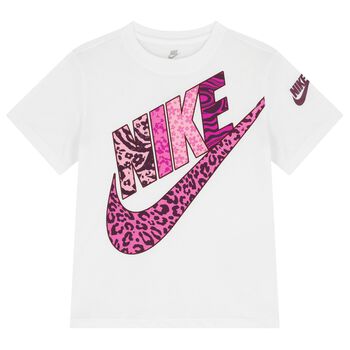 Girls White & Pink T-Shirt