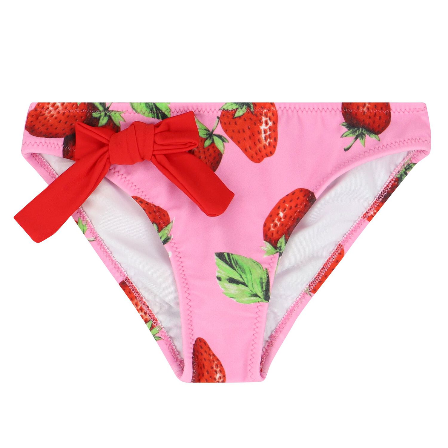 Girls Pink Ruffled Bikini, 1, hi-res