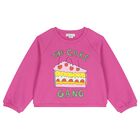 Girls Pink Cake Sweatshirt, 1, hi-res