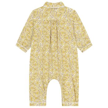 Ivory & Yellow Barocco Romper