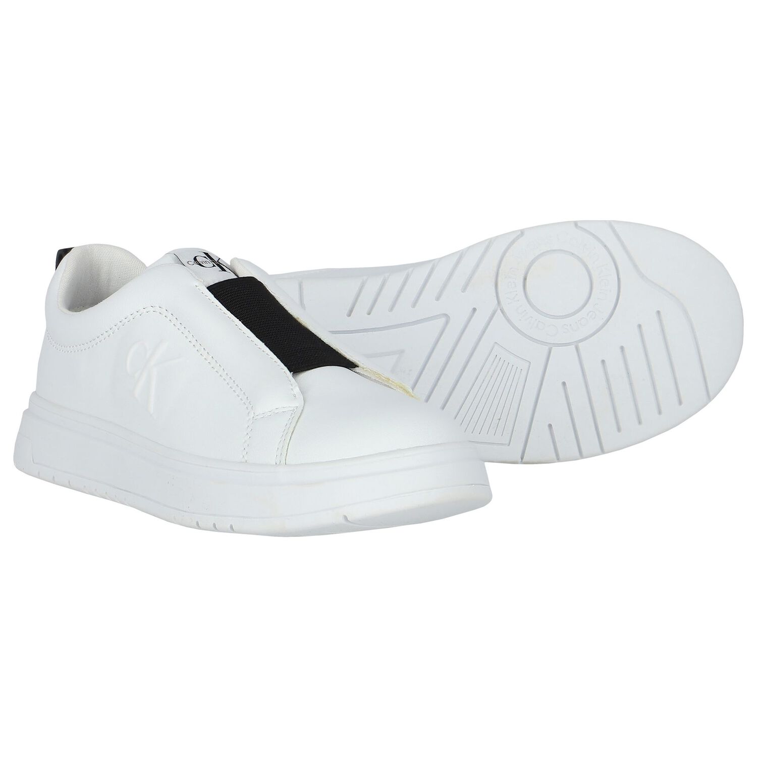 White & Black Logo Trainers, 1, hi-res image number null