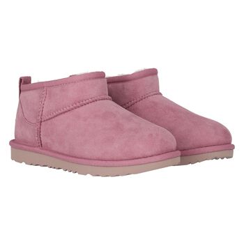 Girls Pink Classic Ultra Mini Suede Boots