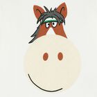 Boys Ivory Horse Logo Long Sleeve Top, 1, hi-res