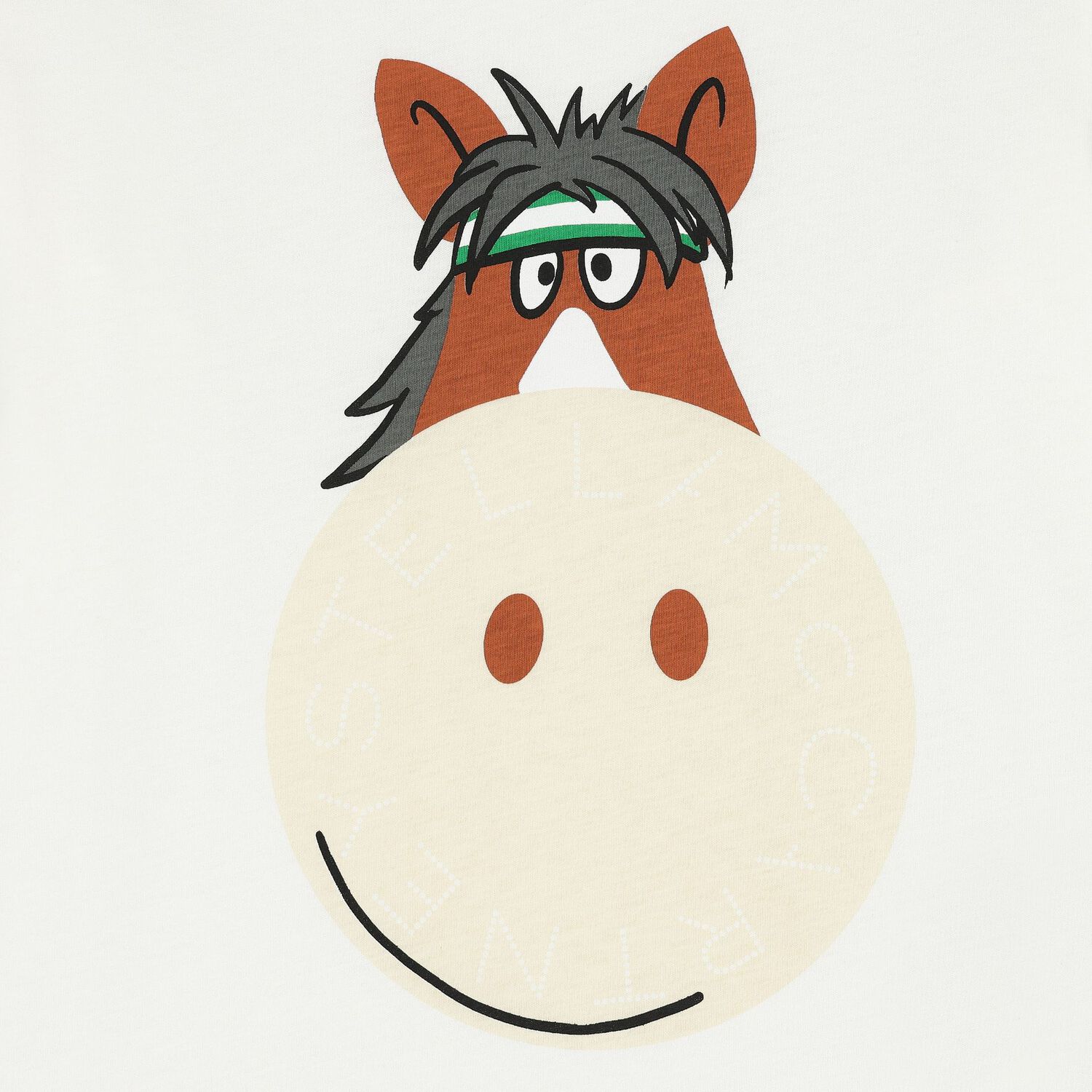 Boys Ivory Horse Logo Long Sleeve Top, 1, hi-res