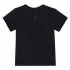 Younger Boys Black Logo T-Shirt, 1, hi-res