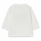Younger Boys White Long Sleeve Top, 1, hi-res