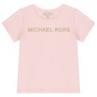 Girls Pink Logo T-Shirt, 2, hi-res