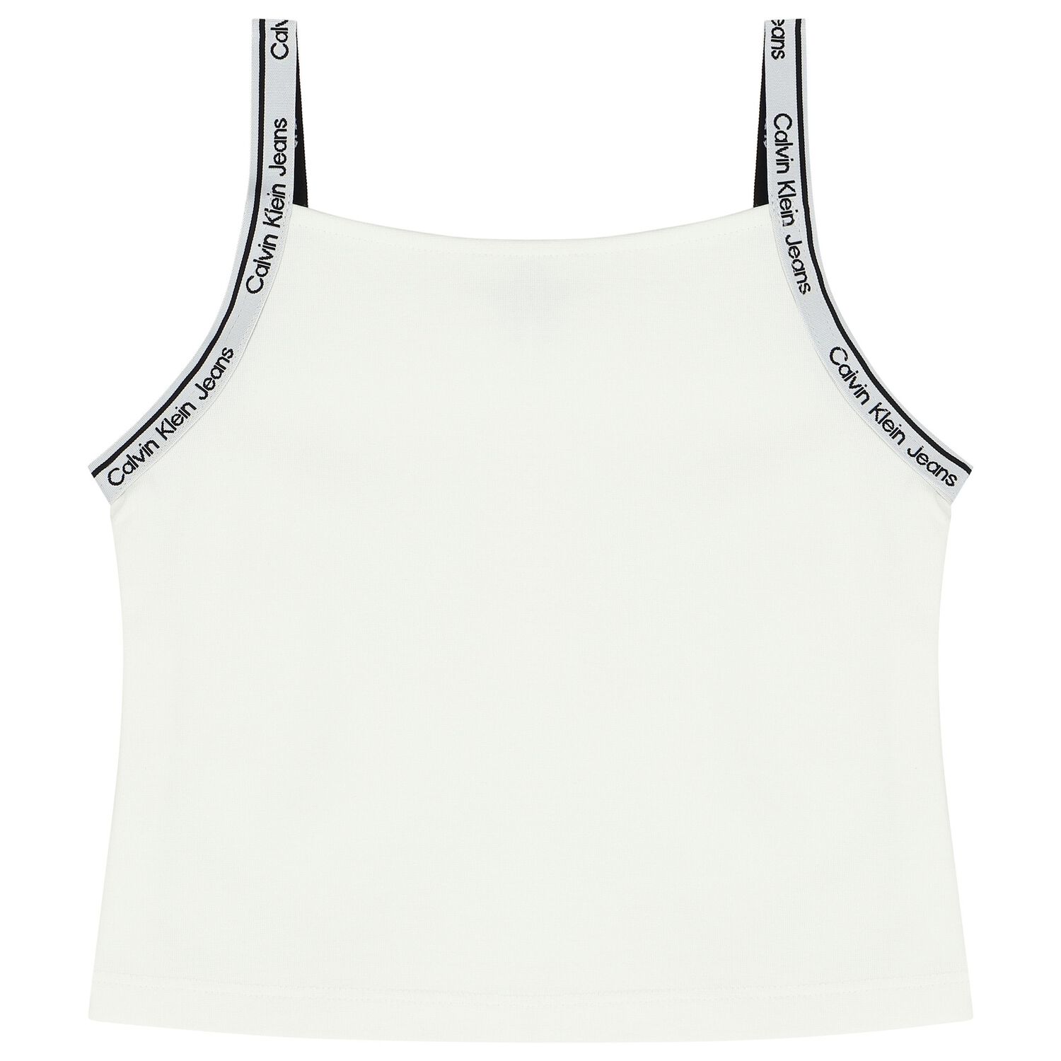 Girls White Logo Sleeveless Top, 2, hi-res image number null