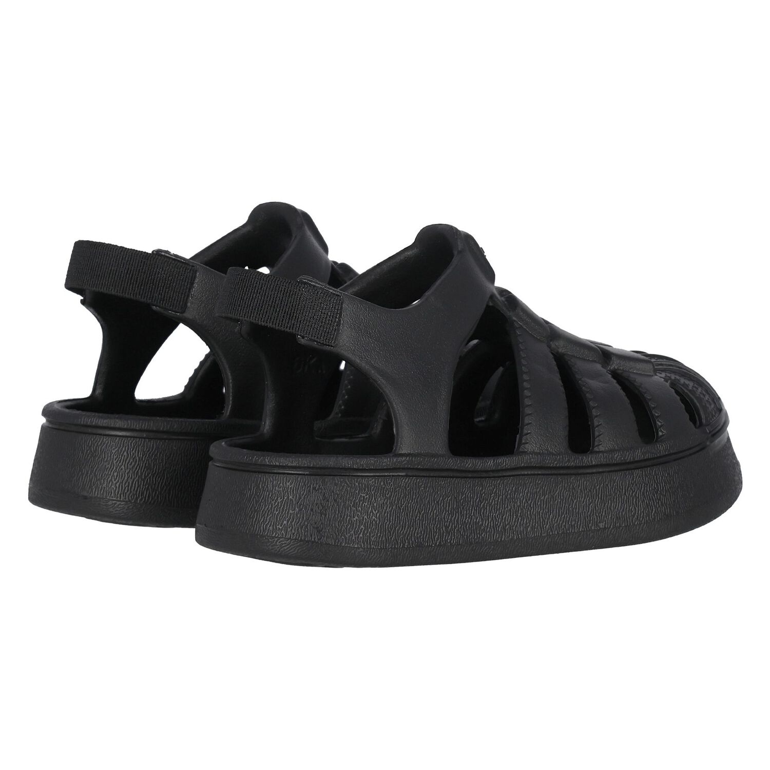 Black Logo Superstar Sandals, 1, hi-res