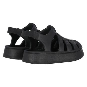 Black Logo Superstar Sandals