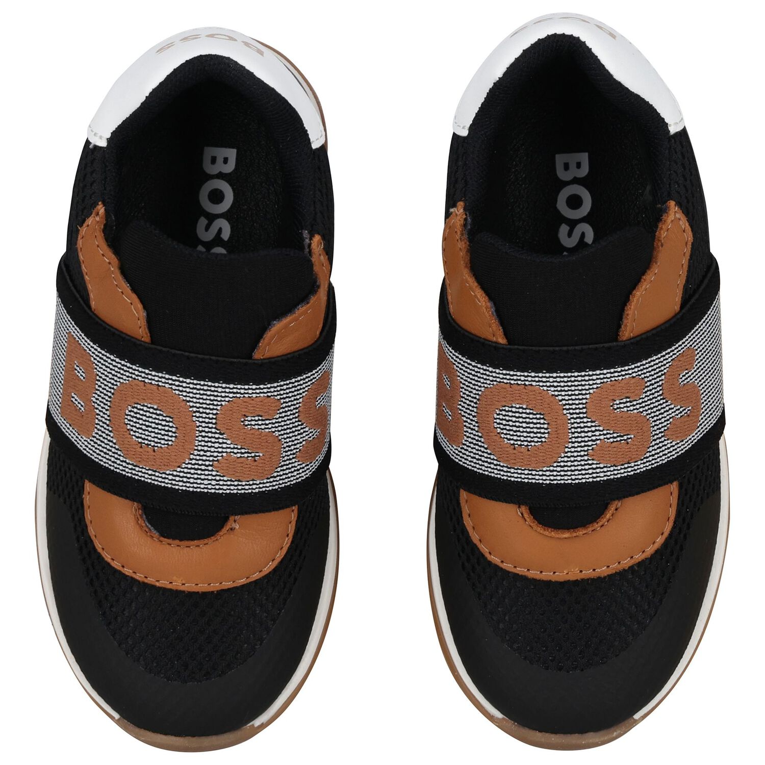Boys Black Logo Trainers, 1, hi-res image number null
