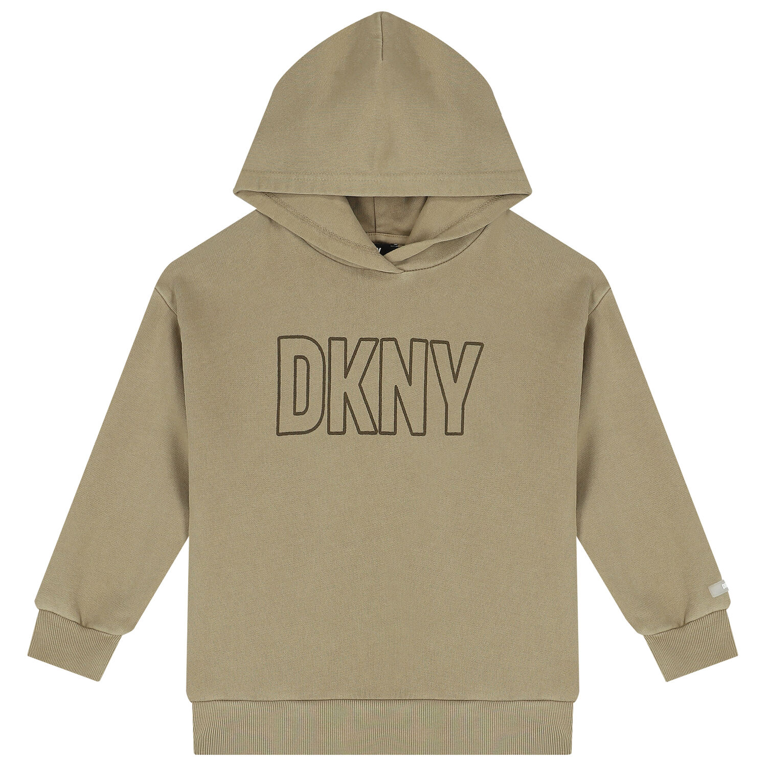 Khaki Green Logo Hooded Top, 1, hi-res