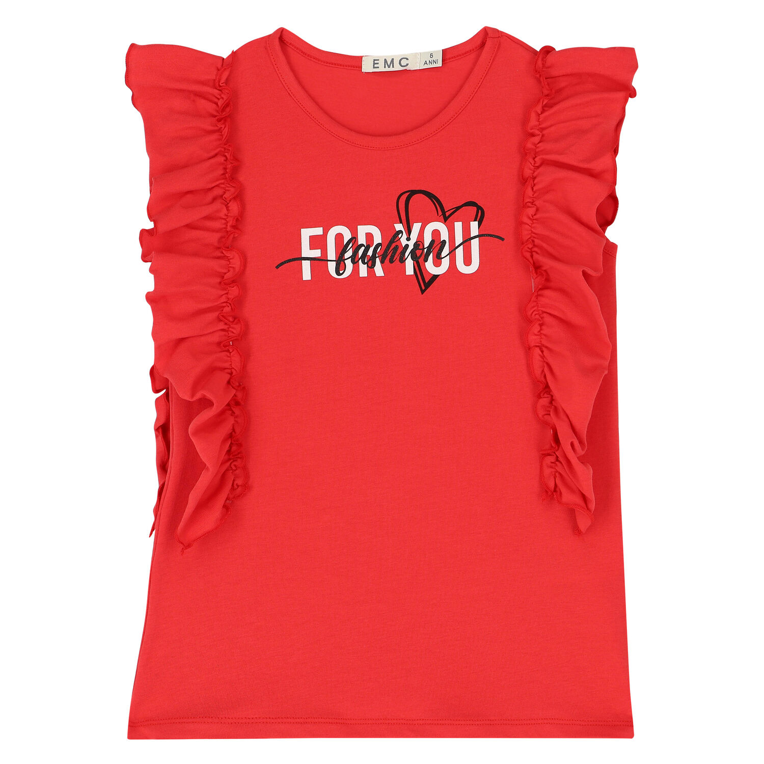 Girls Red & White Heart Skirt Set, 1, hi-res image number null