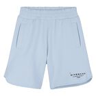 Boys Blue Logo Shorts, 1, hi-res