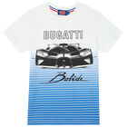 Boys White & Blue Logo T-Shirt, 1, hi-res