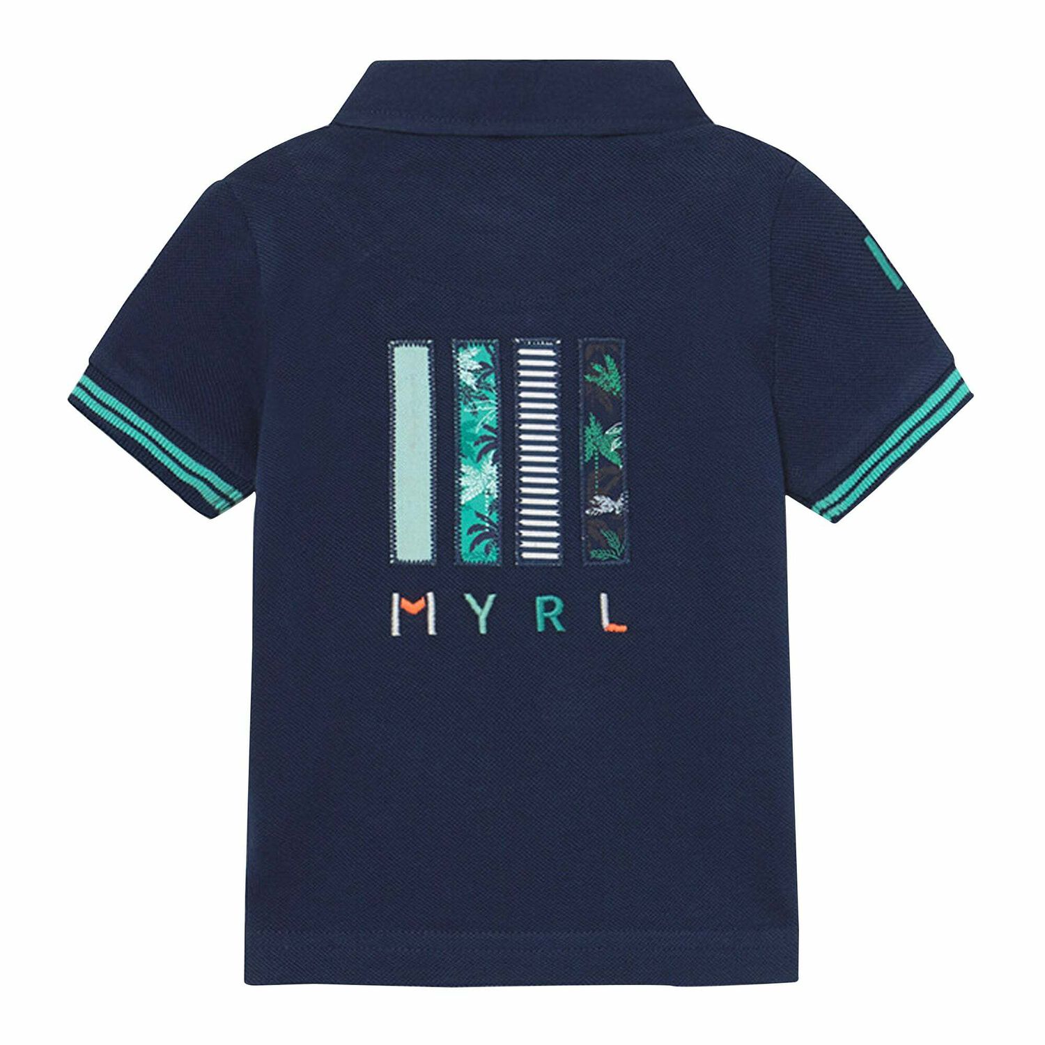 Younger Boys Navy Polo Shirt, 1, hi-res