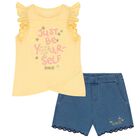 Girls 'Just Be Yourself' Shorts Set, 1, hi-res