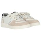 Younger Boys White & Beige Trainers, 1, hi-res