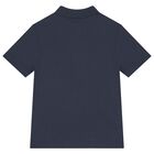Boys Blue Teddy Bear Polo Shirt , 1, hi-res