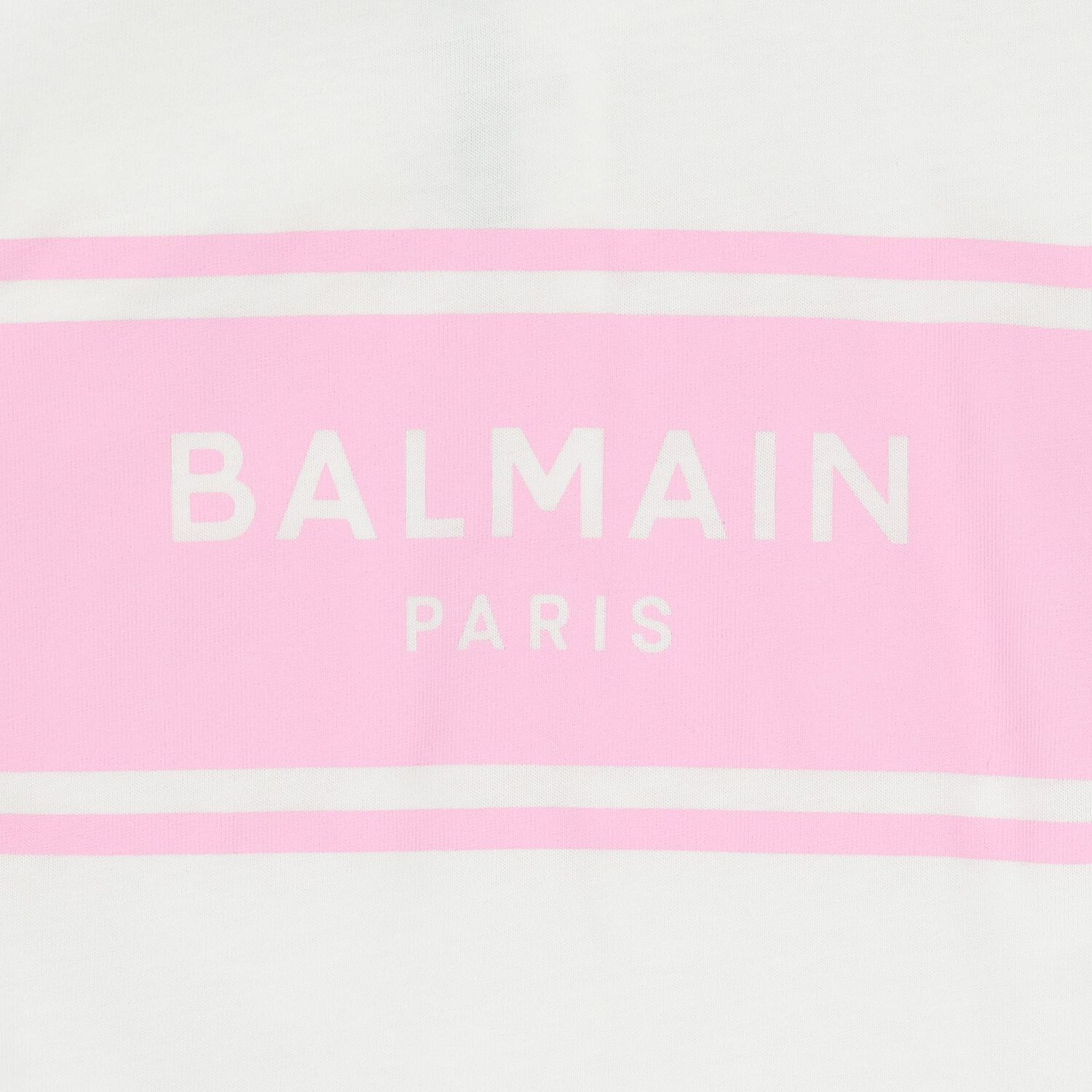 Baby Girls White & Pink Logo Dress Set, 1, hi-res