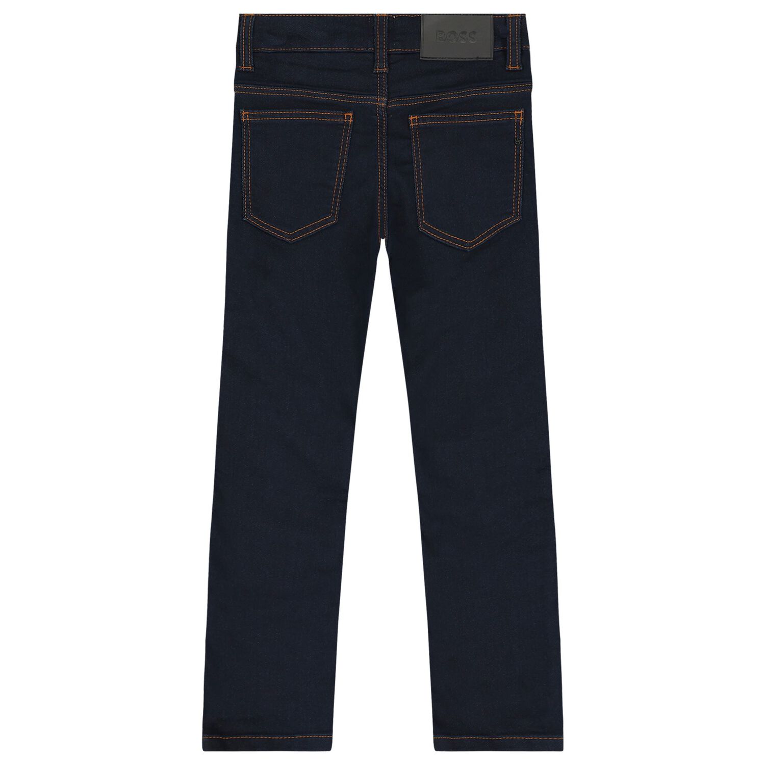 Boys Navy Blue Logo Denim Jeans, 2, hi-res image number null