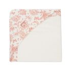Baby Girls Ivory & Pink Toile De Jouy Hooded Towel, 3, hi-res