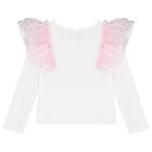 Girls Pink & Ivory Tulle Fairy Wings Skirt Set, 1, hi-res