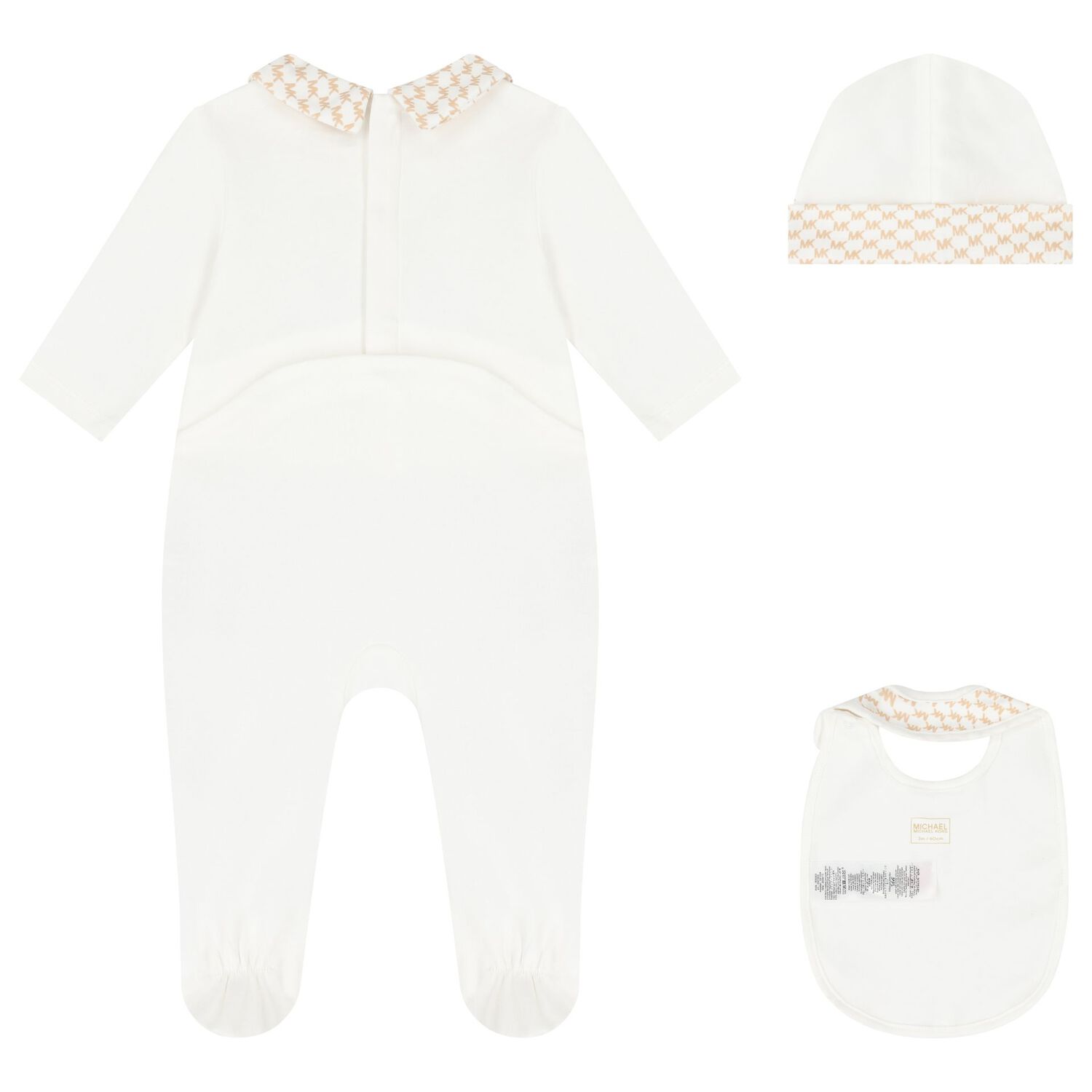 Baby Girls Ivory Logo Babygrow Gift Set, 1, hi-res
