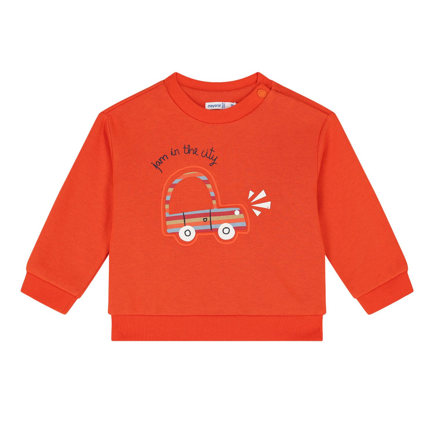 Younger Boys Orange & Blue Tracksuit, 1, hi-res