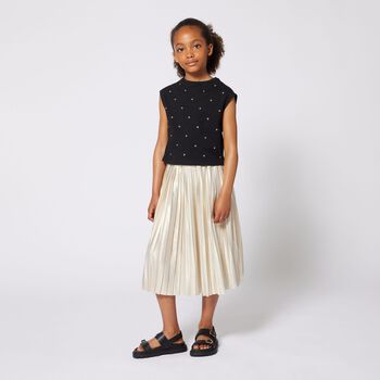 Girls Black & Gold Top