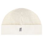 Ivory & Gold Logo Babygrow & Hat Gift Set, 1, hi-res