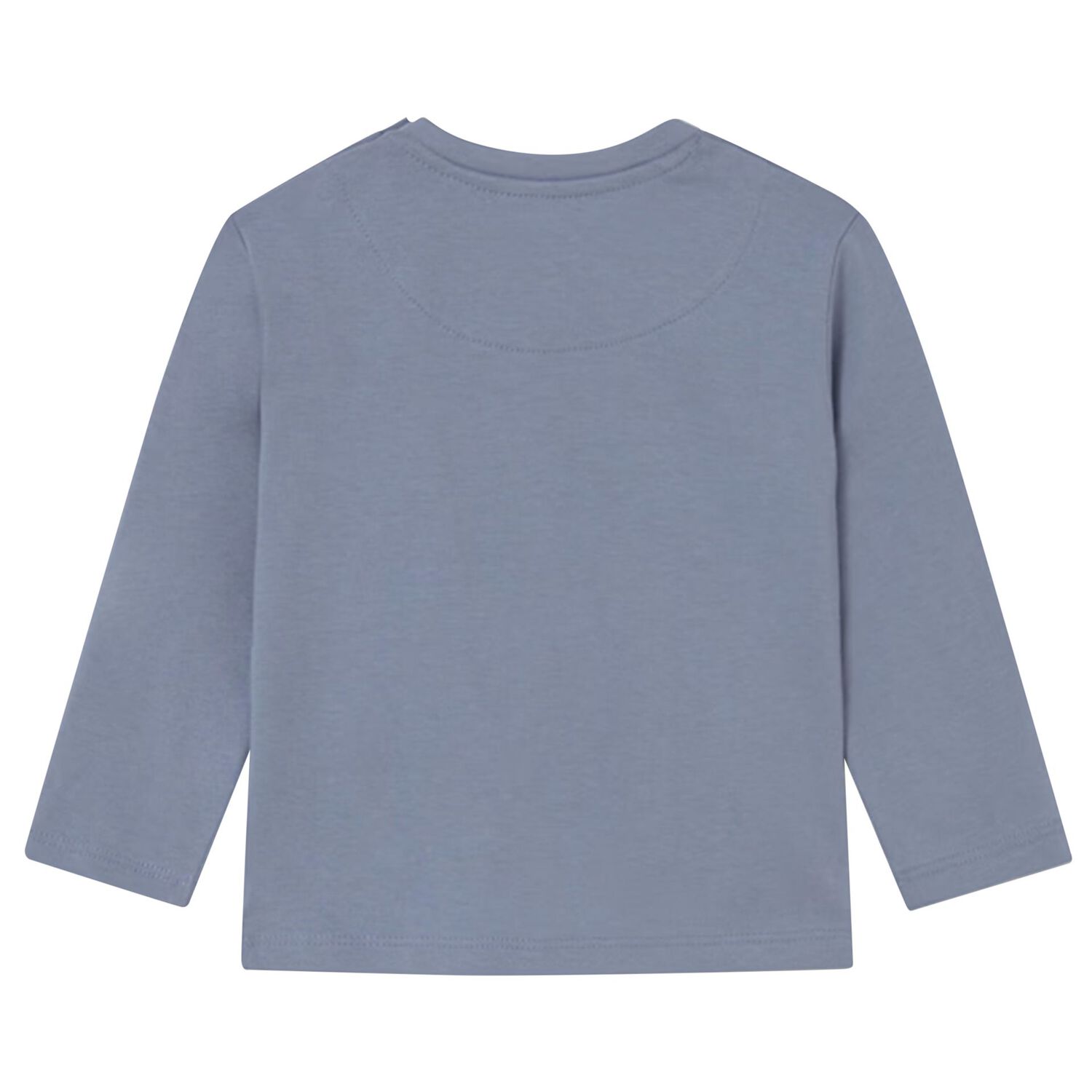 Younger Boys Blue Logo Long Sleeve Top, 5, hi-res