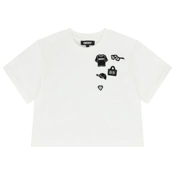 Girls Mini Me White Logo T-Shirt