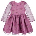 Girls Purple Floral Dress, 1, hi-res