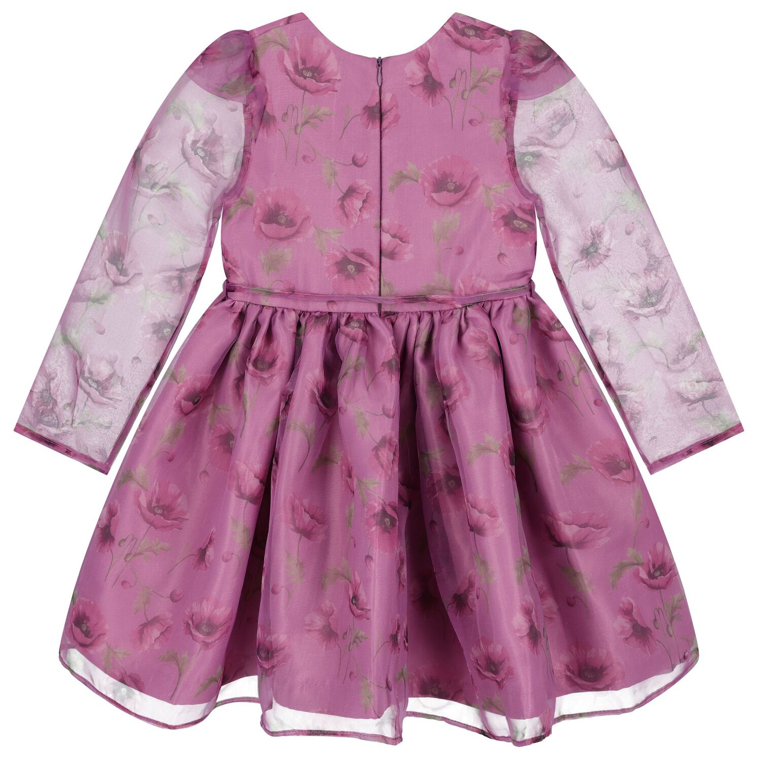 Girls Purple Floral Dress, 1, hi-res image number null