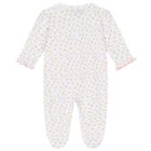 Baby Girls White & Pink Heart Babygrow, 1, hi-res