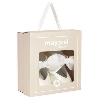 Baby Girls White Bow Pre Walker Shoes