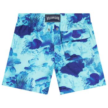 Boys Blue Coral Swim Shorts