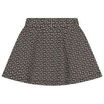 Girls Black & Beige Skirt