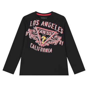 Boys Black Logo T-Shirt