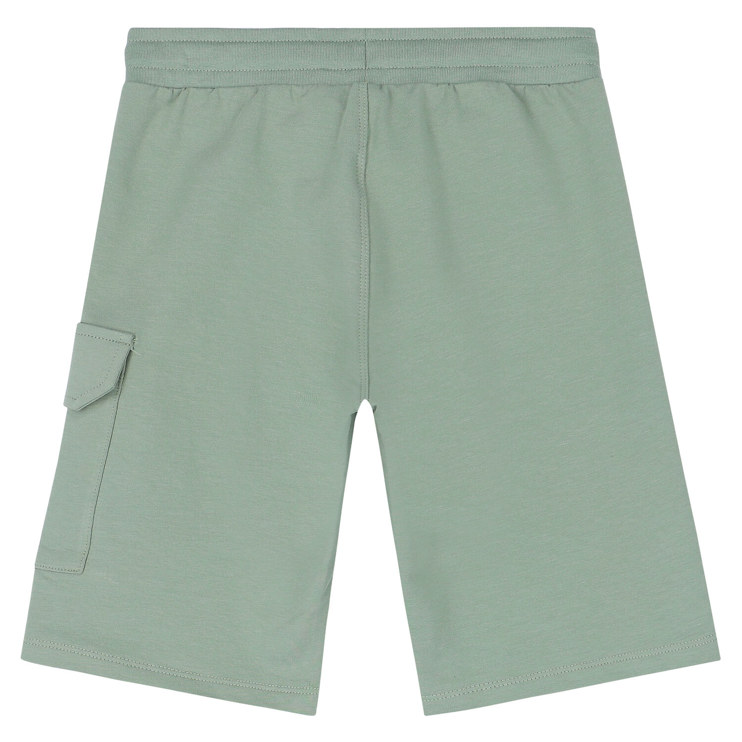 Boys Green Logo Cotton Shorts, 1, hi-res