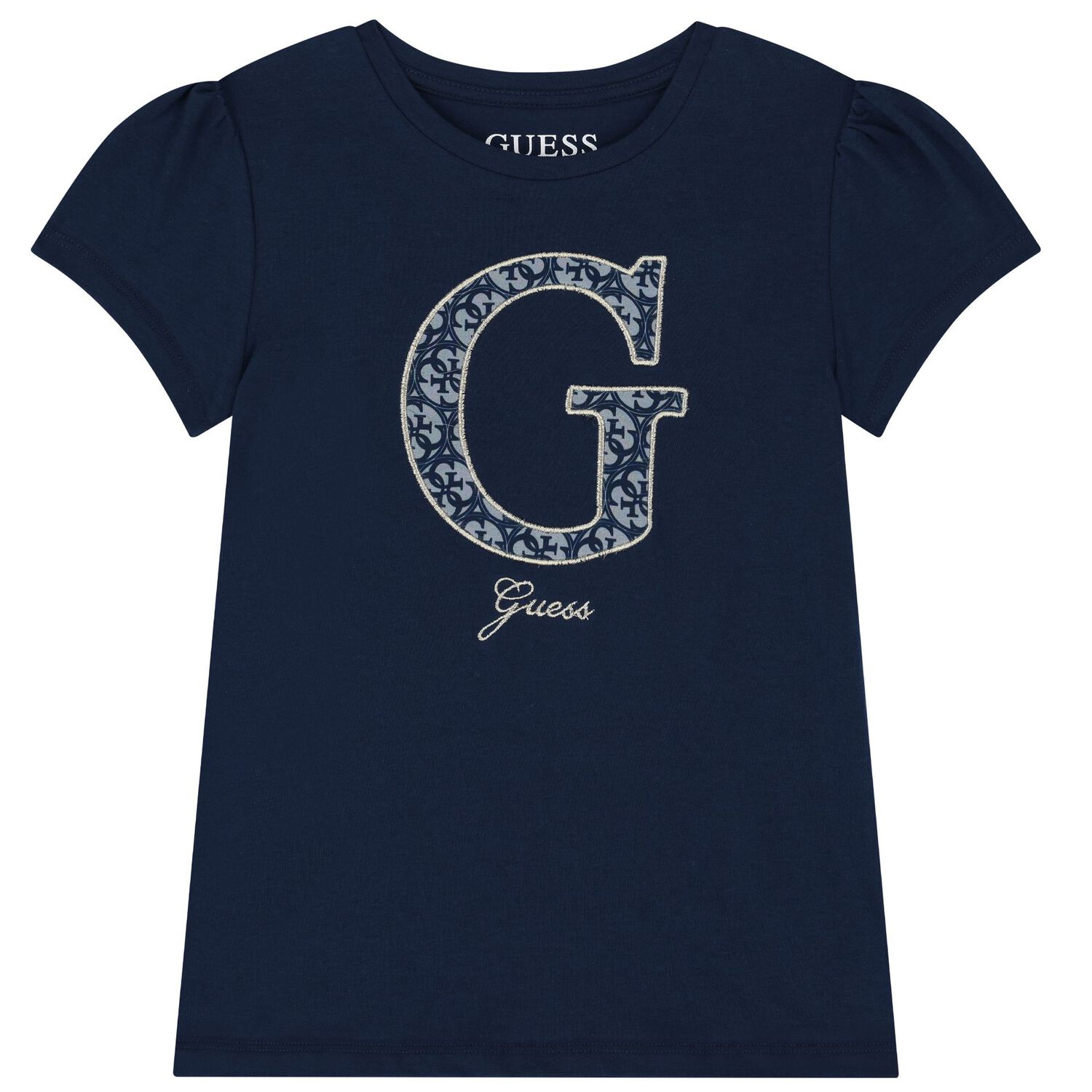 Girls Navy Blue Chiffon Skirt Set, 2, hi-res